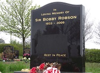 robson bobby grave funeral durham esh buried 2009 england